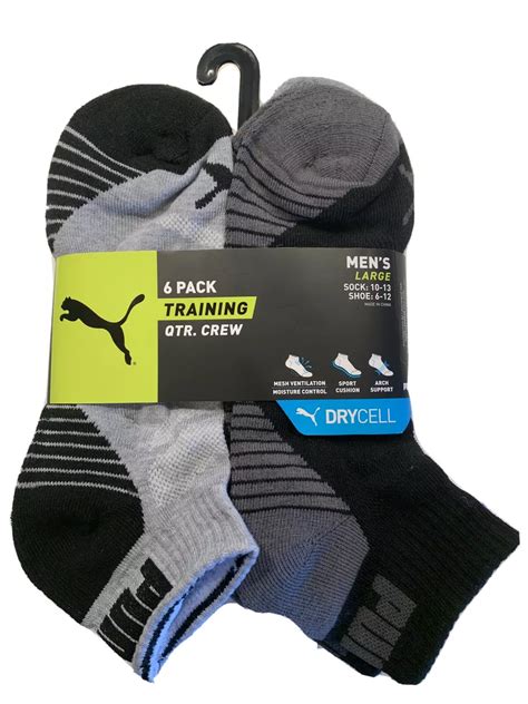 Puma Mens Pack Low Cut Training Cushioned Socks Size 10 13 45 Off