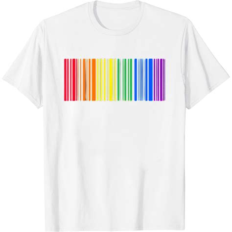 Womens Lgbtq Rainbow Flag Gay Pride Month Gift Barcode Lgbt T Shirt