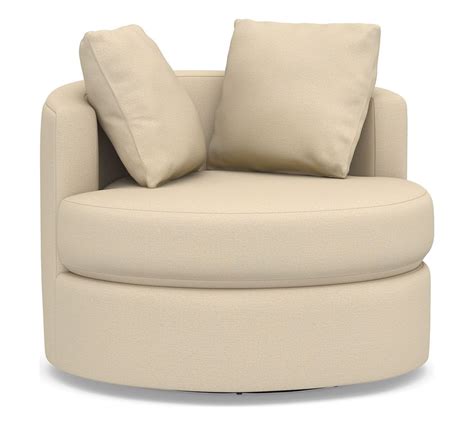 Balboa Upholstered Swivel Armchair Polyester Wrapped Cushions Park