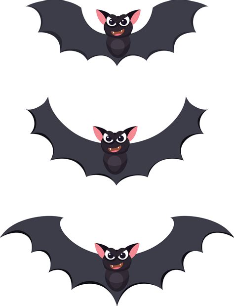 Set Of Bat Cartoon Flying 12054256 Vector Art At Vecteezy