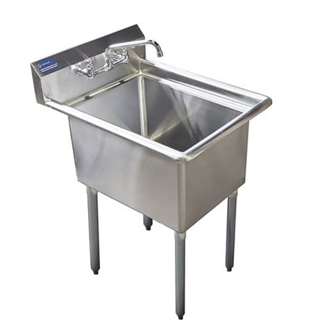 Amgood Stainless Steel Prep Utility Sink With Faucet Nsf Overall