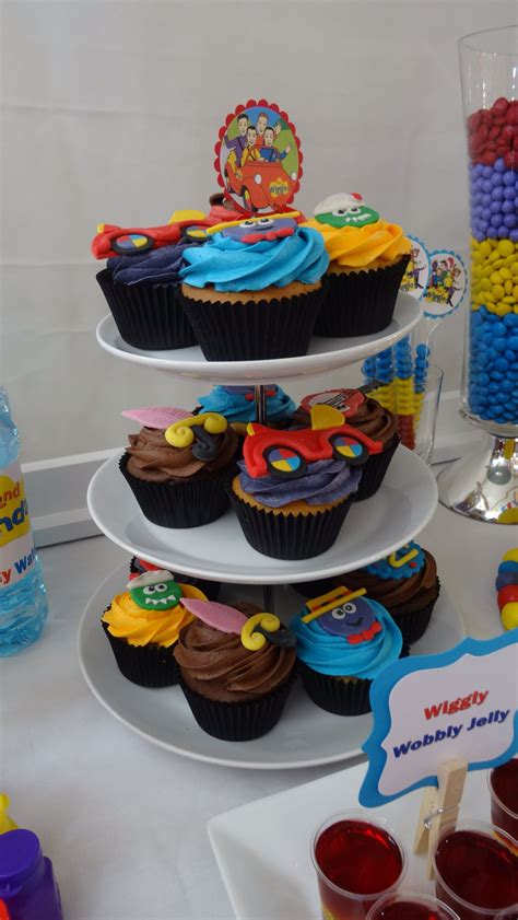 Wiggly Inspired Cupcakes Wiggles Birthday The Wiggles Wiggles Party