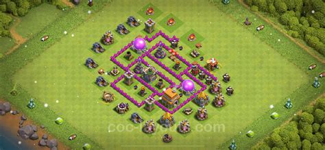 Melhor Layout De Defesa CV6 Link COC Clash Of Clans 2023 Centro