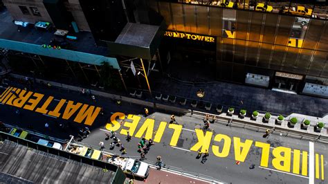 N Y C Paints ‘black Lives Matter’ Mural In Front Of Trump Tower The New York Times