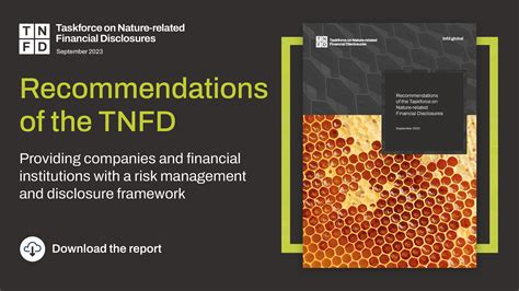 Final Tnfd Recommendations Enable Companies And Financial Institutions