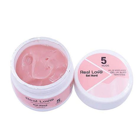 Gel Real Love Hard Nude 5 Unhas De Fibra 15ml Jadiperfumaria