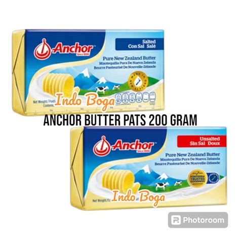 Jual Anchor Pats Butter Unsalted Salted 200 Gram Shopee Indonesia