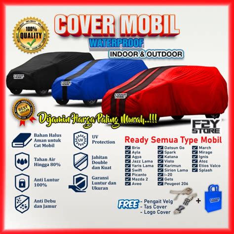 Jual Selimut Sarung Body Cover Mobil Agya Ayla Brio Jazz Yaris