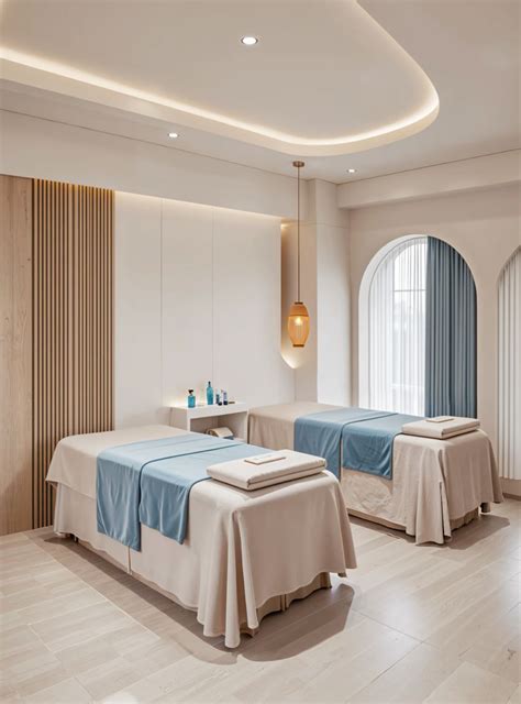 modern spa room design calm minimalist style small room spa