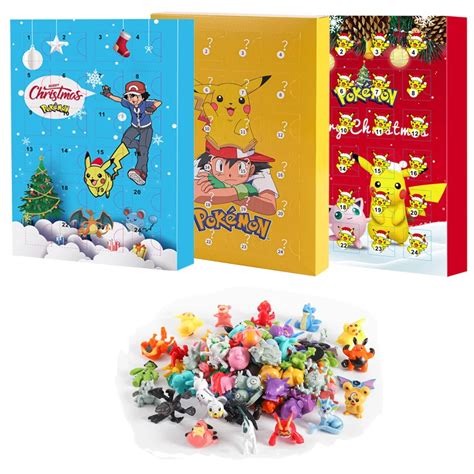 Figurine Pikachu De Noël Calendrier De L avent Anime Pokemon Boîte