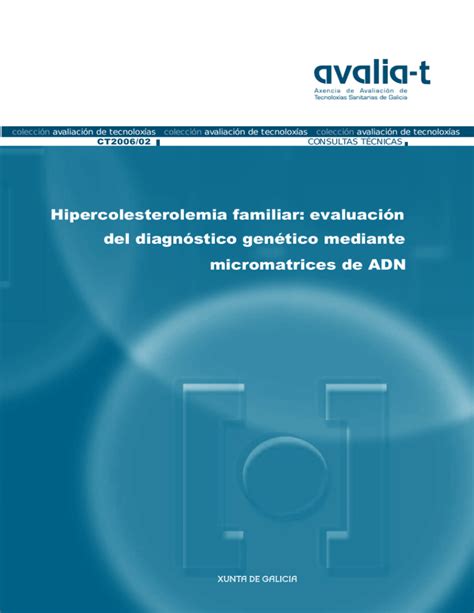 Hipercolesterolemia familiar evaluación del diagnóstico