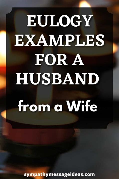 Eulogy Examples For A Husband From A Wife With Writing Tips