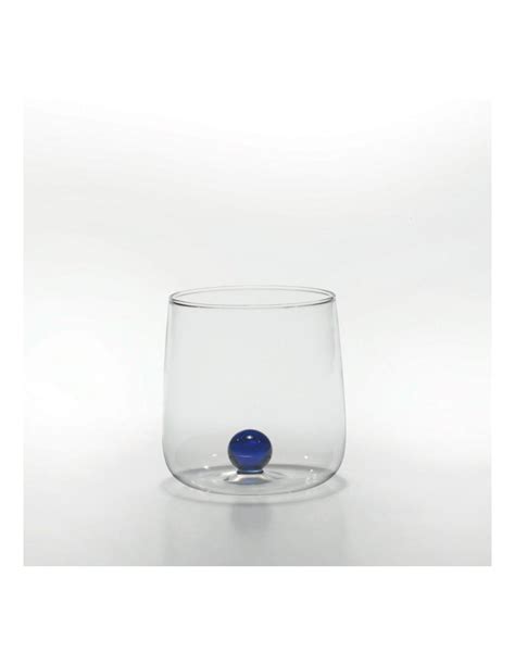 Zafferano Bilia Set Bicchieri Tumbler Vetro Borosilicato Blu