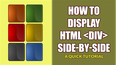 Ways To Display Html Div Side By Side Youtube