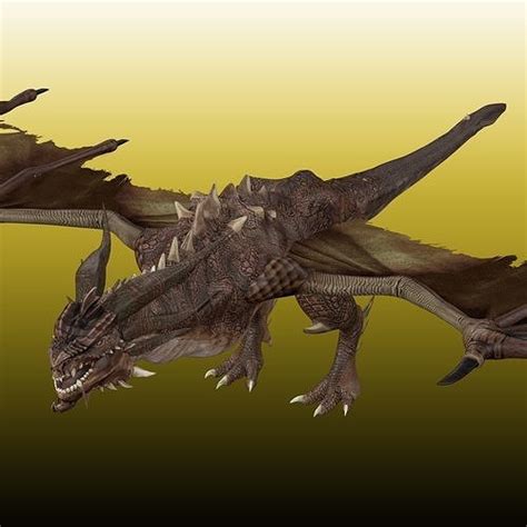 Dragon Wyvern 3d Model Rigged Cgtrader