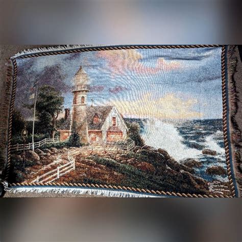 Thomas Kinkade Bedding Vintage Thomas Kinkade Tapestry Blanket