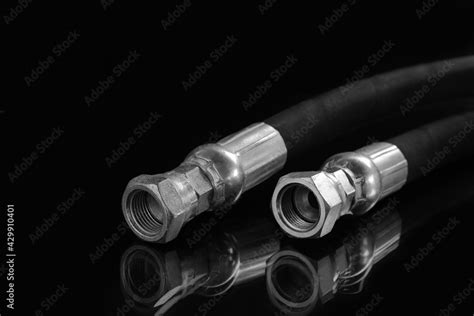 Hydraulic line and ferrule for industry. Stock Photo | Adobe Stock