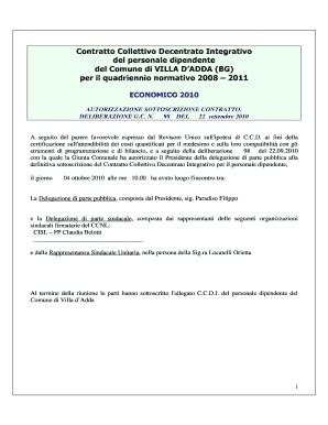 Compilabile Online Comune Villadadda Bg Contratto Collettivo Decentrato