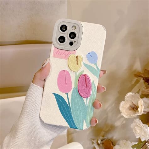 Pink Floral Phone Case For iPhone 13 12 11 Pro Max X Xr 8 7+