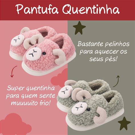 Pantufa Chinelo De Casa Infantil Menino Menina Pel Cia Confort Vel