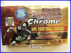 2000 Bowman Chrome Football Factory Sealed 24 Pack Box TOM BRADY Rookie