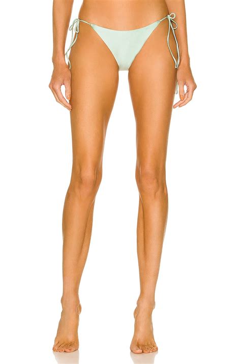 JADE SWIM Ties Bikini Bottom In Seafoam Sheen FWRD