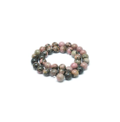 Fil De Perles De Rhodonite Naturelle Grossiste Minerals Store