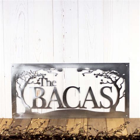 Family Name Metal Sign, Custom Family Name, Metal Wall Art, Outdoor ...