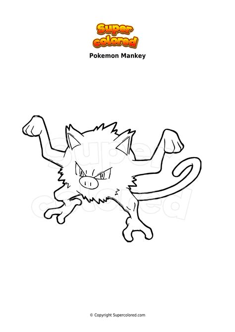 Disegno Da Colorare Pokemon Mankey Supercolored The Best Porn Website