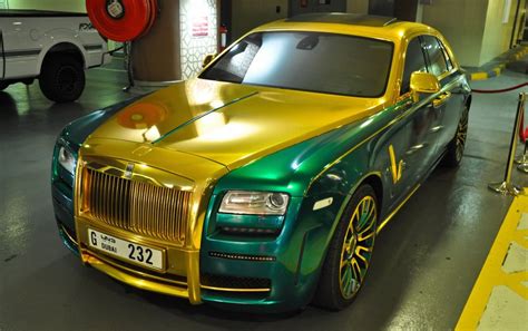 Green And Gold Wrapped Mansory Rolls Royce Ghost~ Cars Pinterest Rolls Royce Bentley