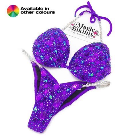 NPC IFBB Pro League Diva Custom Bikini Full Bling With Connectors