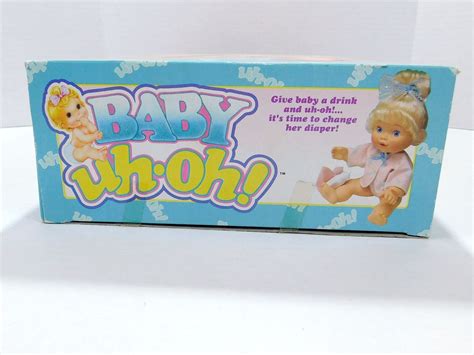 Vintage Hasbro 1989 Baby Uh Oh Drink Wet Baby Doll In Diaper Read