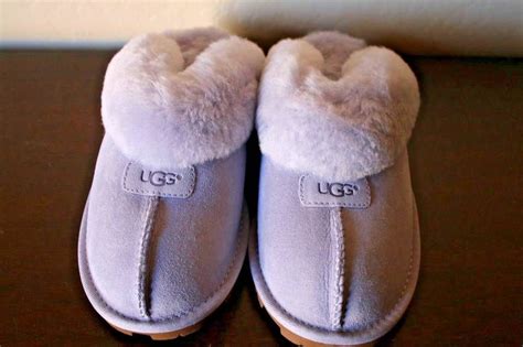 Ugg Sheepskin Coquette Slippers Icelandic Blue Light Purple Womens