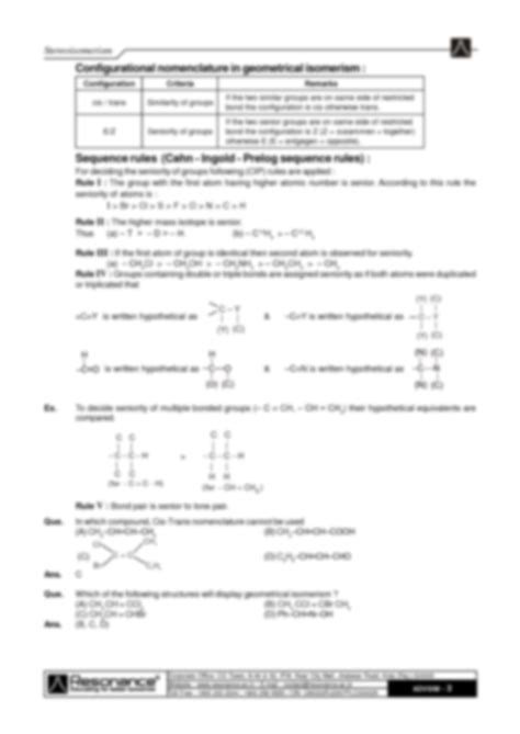 Solution Chemistry Stereoisomerism Studypool