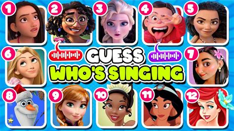 Guess Who S Singing Disney Song Quiz Challenge Elsa Moana