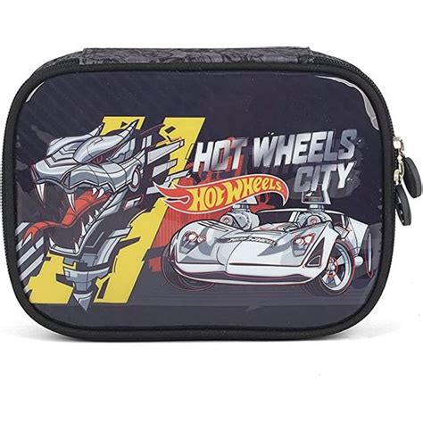 Estojo Escolar Infantil Hot Wheels Luxcel EI HW Preto Shopee Brasil
