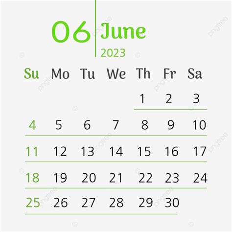 Calendar june 2023 vector hd images calendar june 2023 start sunday in ...