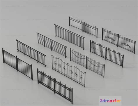 fence  models    architecture fence  vray