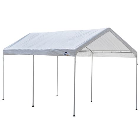 ShelterLogic MaxAP Carport Canopy, 9 x 16 ft, White, Easy Set-Up Metal ...