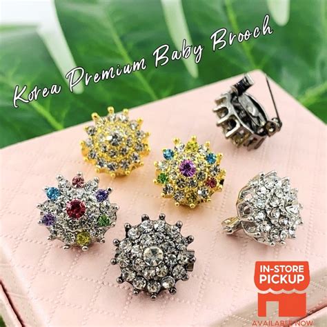 Elegant Brooch Pc Korea Premium Baby Brooch Kerongsang Dagu Pin Tudung