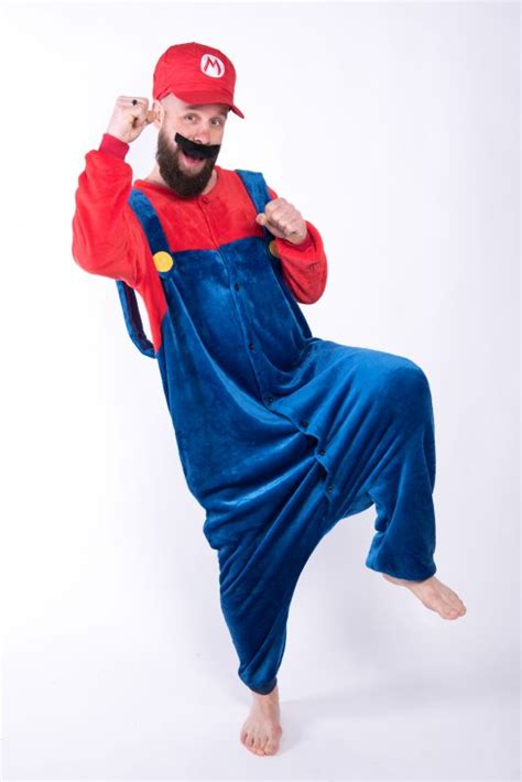 Super Mario Onesie Kinderen Loodgieter Kostuum Pak Mariopak Kind Rood