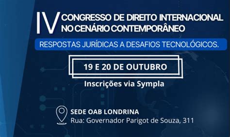 IV CONGRESSO DE DIREITO INTERNACIONAL NO CENÁRIO CONTEMPORÂNEO em