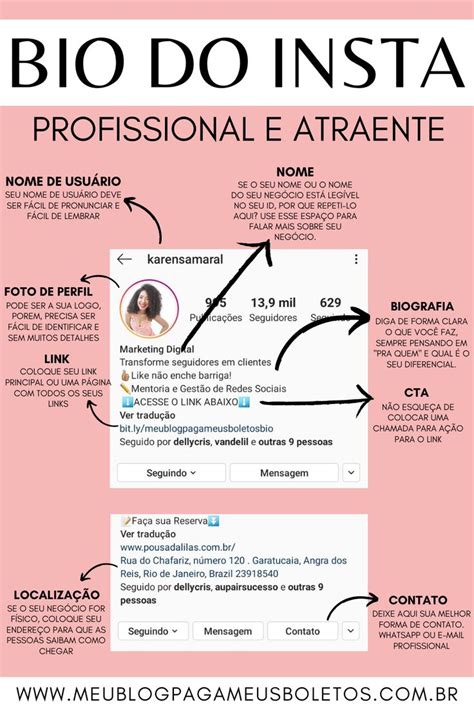 Como Montar Uma Bio Profissional E Atraente Dicas De Blog Instagram