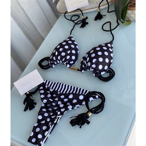 Women Bikini Hand Braided Rope Swimsuit Split Solid Color Sexy Multicolor Braided Rope Bikini