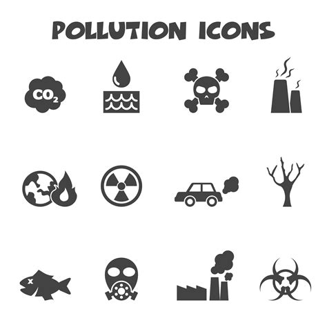 pollution icons symbol 673057 Vector Art at Vecteezy