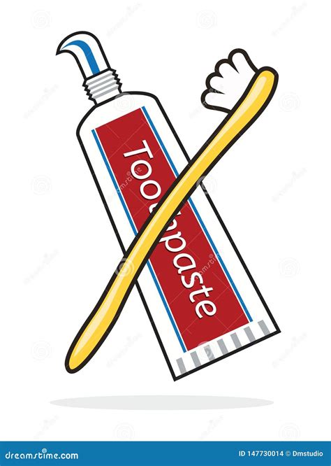 Vector Toothbrush And Toothpaste Tube Stock Vector Illustration Of