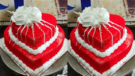 2 Tier Heart Shape Red Velvet Cake How To Make Red Velvet Cake