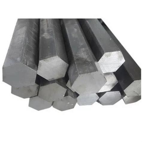 Mild Steel Polished Hexagonal Bar Single Piece Length 6 Meter Size