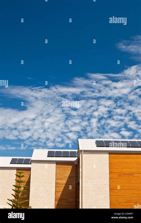 Solar Panels On House Roofs In Australia Stock Photo Alamy