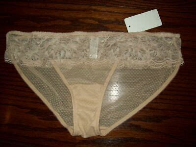 Nwt Wacoal Hipster Panties Lace Sheer Nude L Ebay